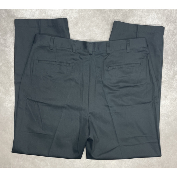 Jos A Bank Executive Collection Men 38Wx30L Black Cotton Dress Pants Flat Front - Picture 4 of 5